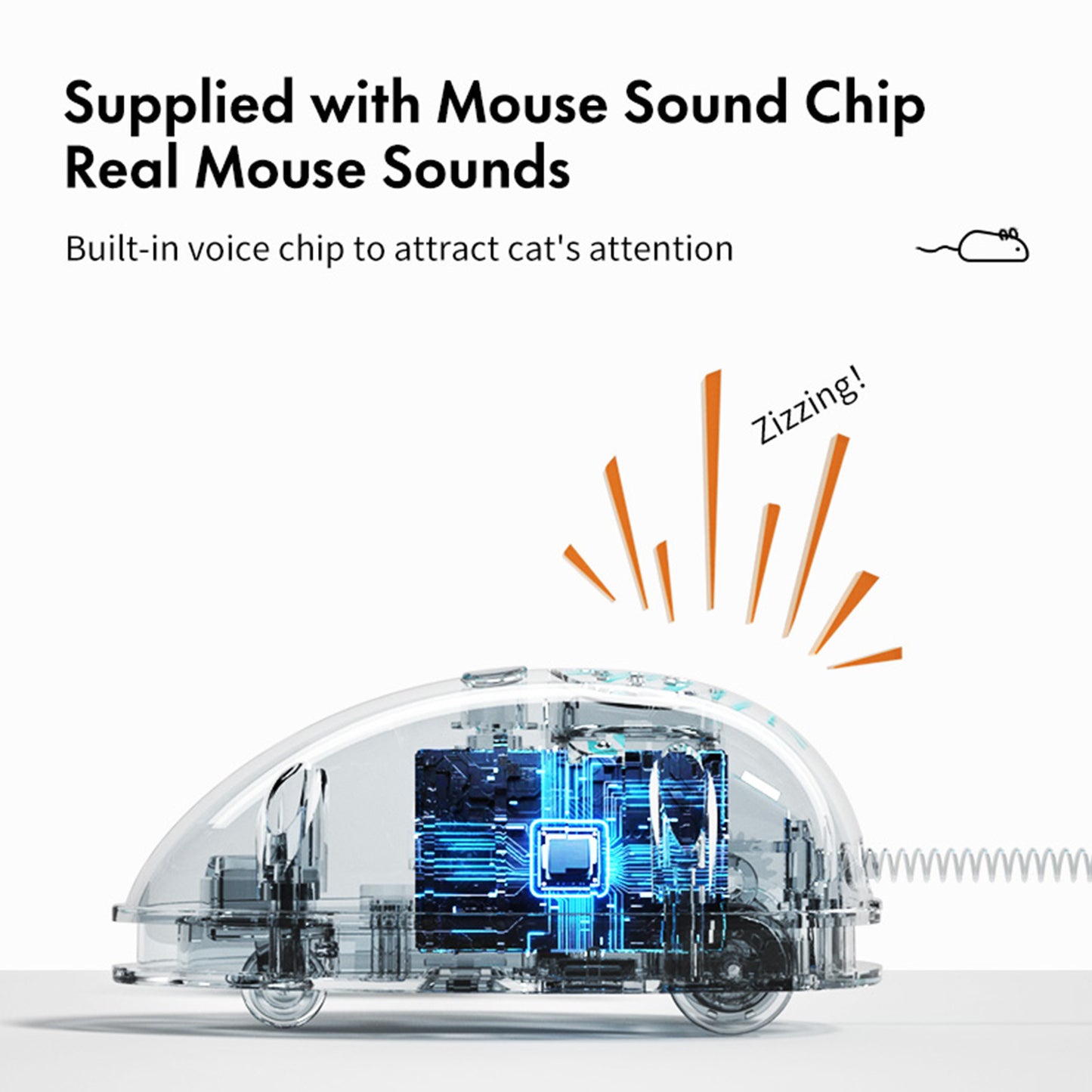 電動キャットトイ(充電式マウス・羽付き)