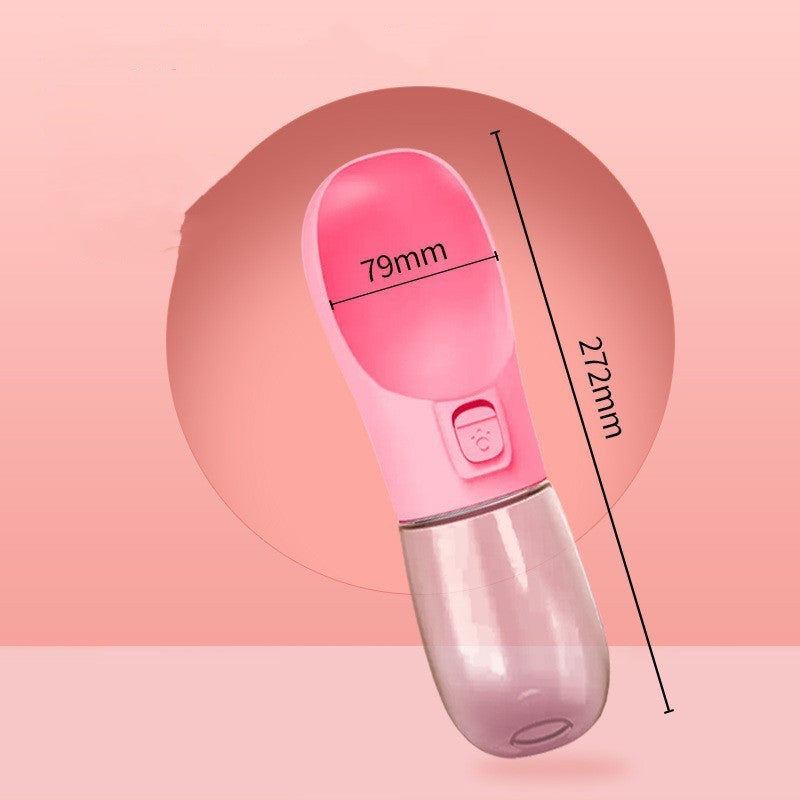 ペット用 携帯式 給水ボトル フードボウル付き 犬猫兼用 アウトドア旅行用