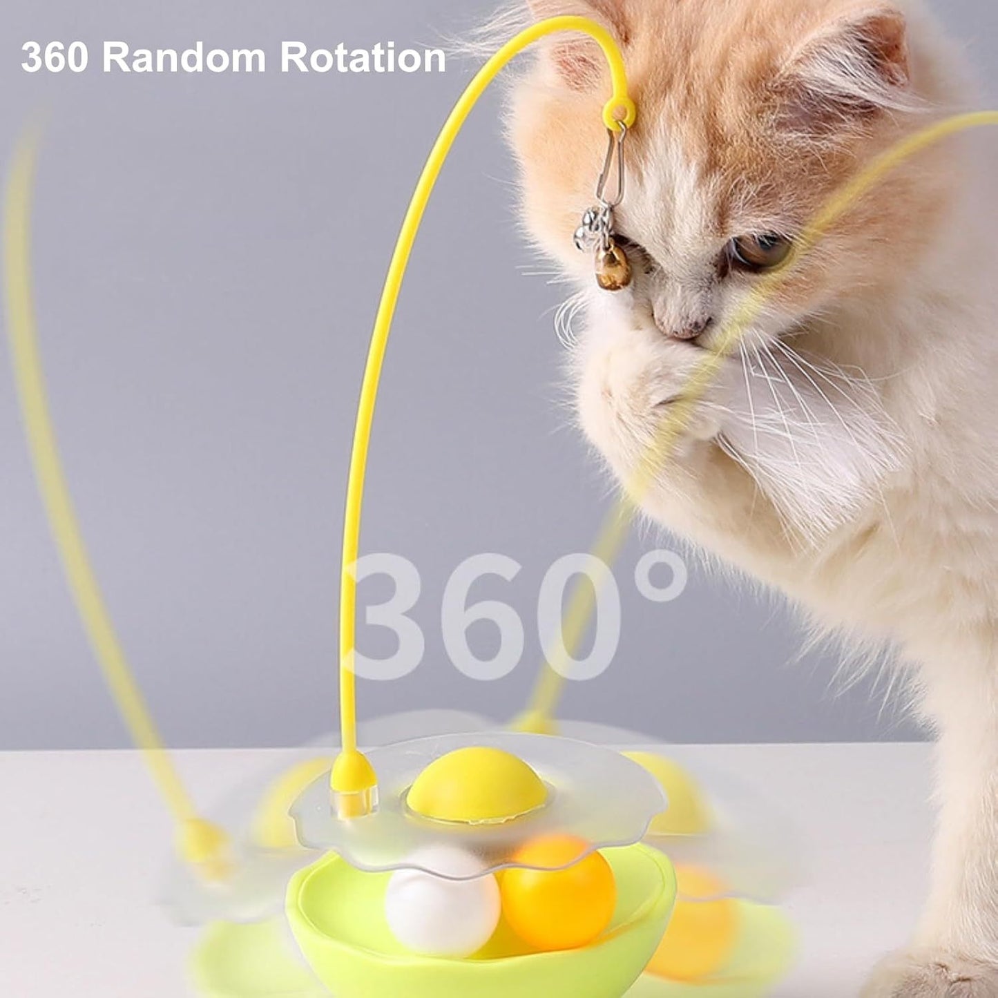 インタラクティブ・キャットタンブラートイ(キャットニップ&羽付き)