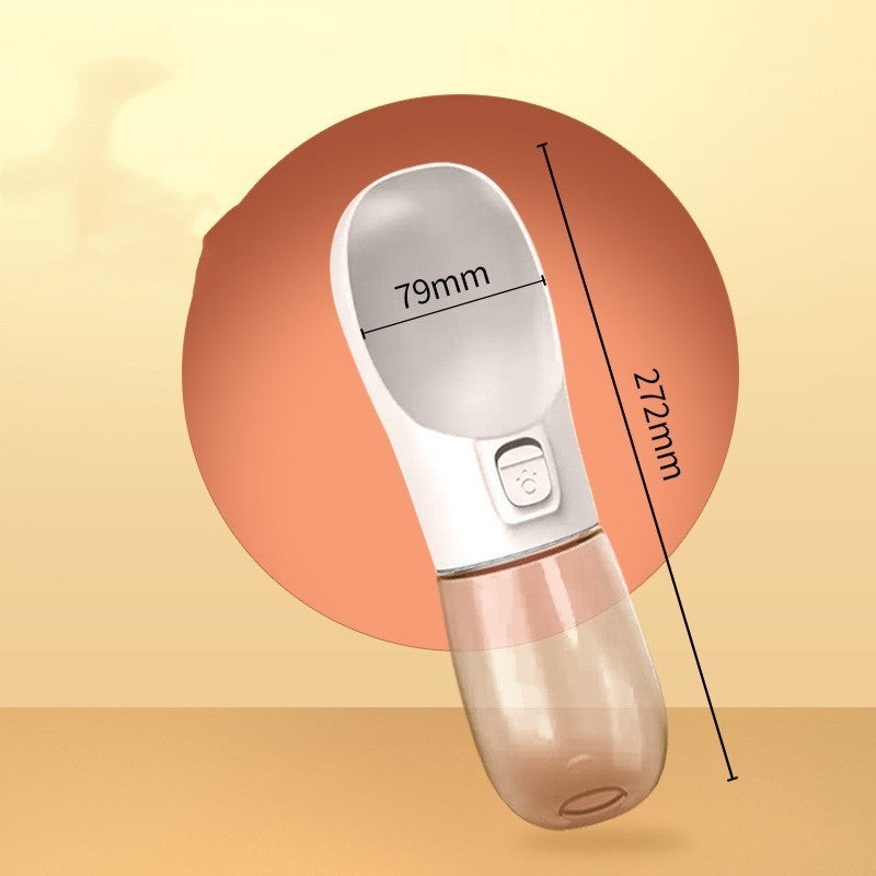 ペット用 携帯式 給水ボトル フードボウル付き 犬猫兼用 アウトドア旅行用