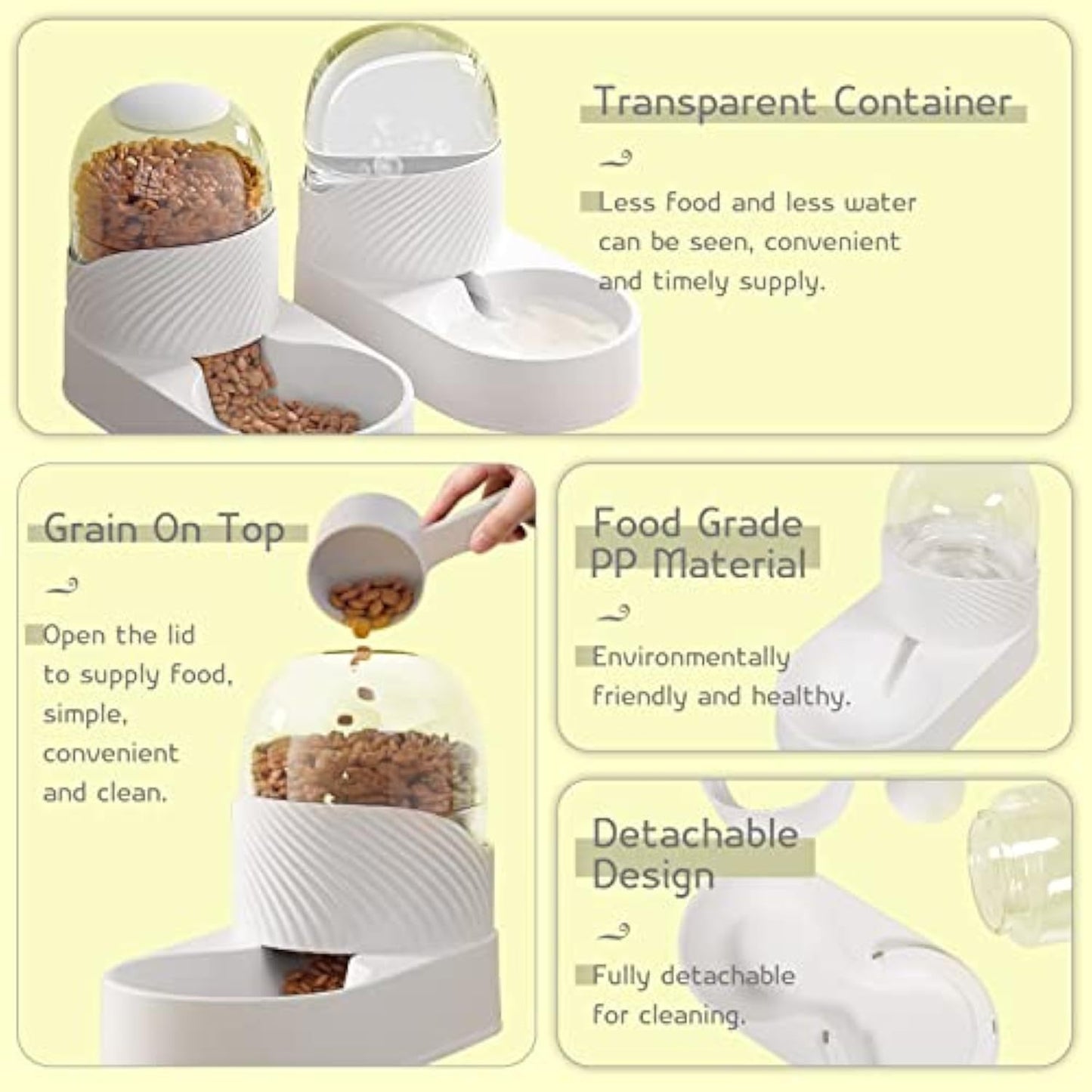 猫用 2in1 フィーダー＆ウォーターボウルセット（2L）