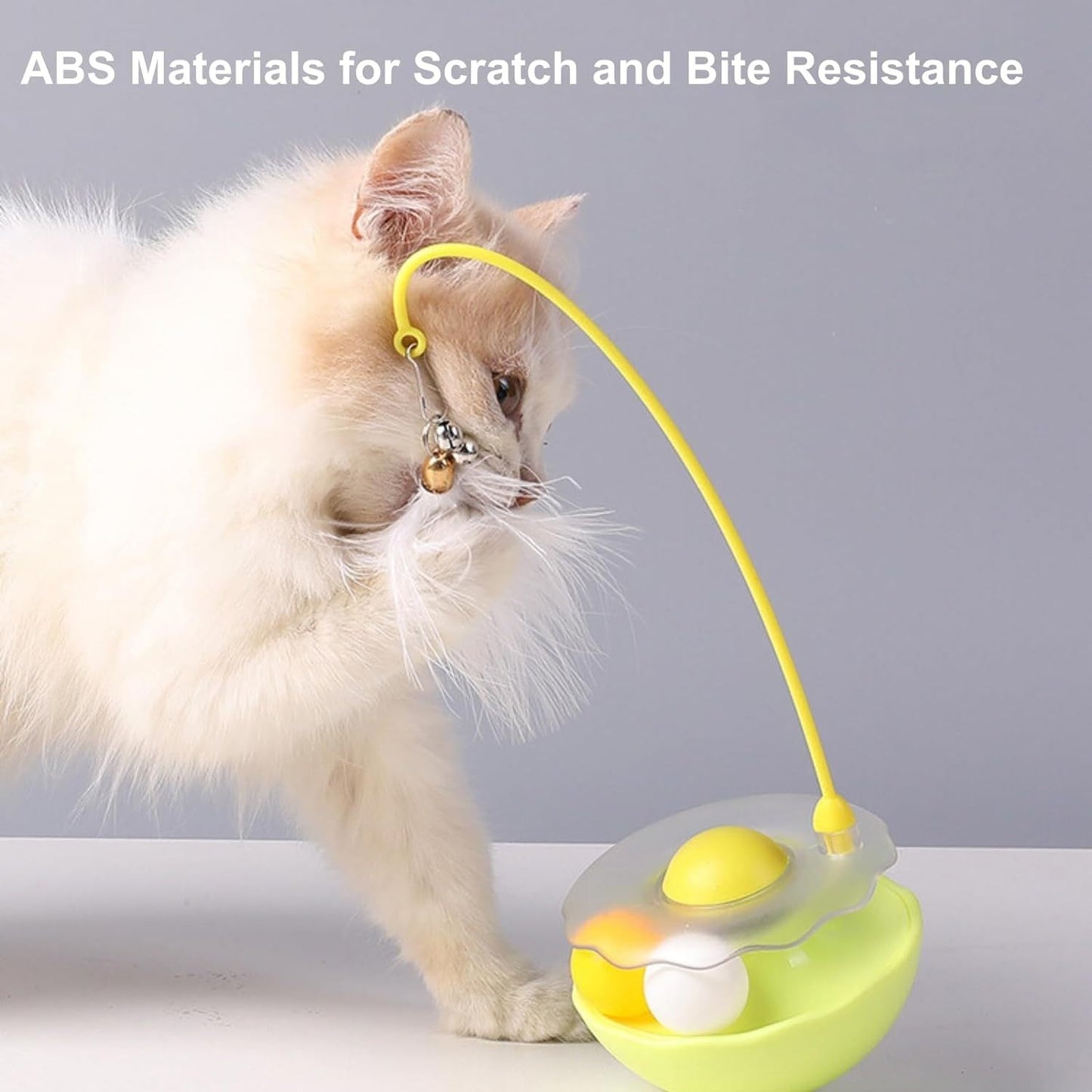 インタラクティブ・キャットタンブラートイ（キャットニップ＆羽付き）