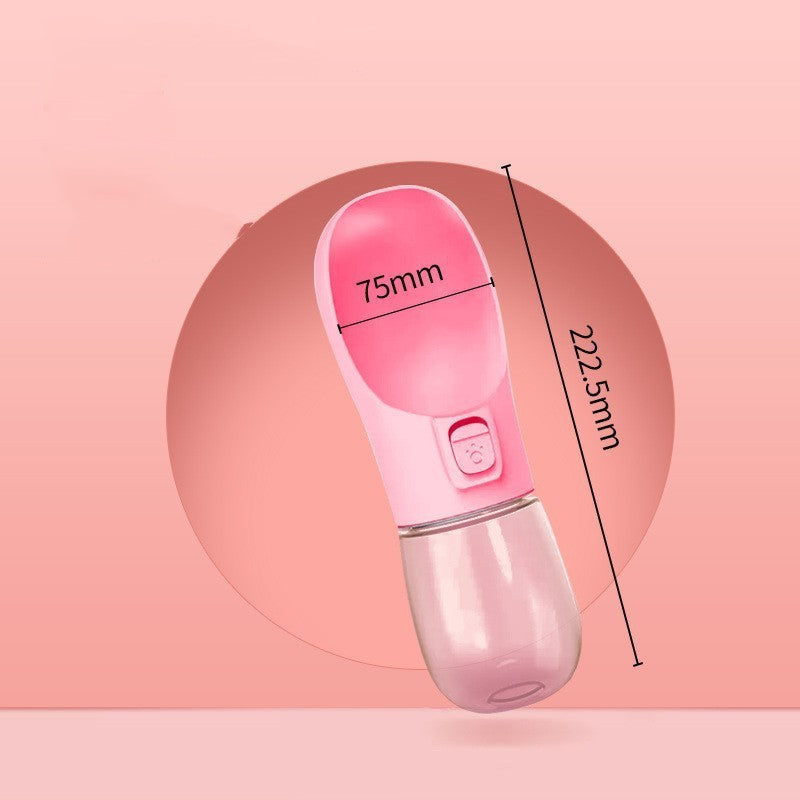 ペット用 携帯式 給水ボトル フードボウル付き 犬猫兼用 アウトドア旅行用