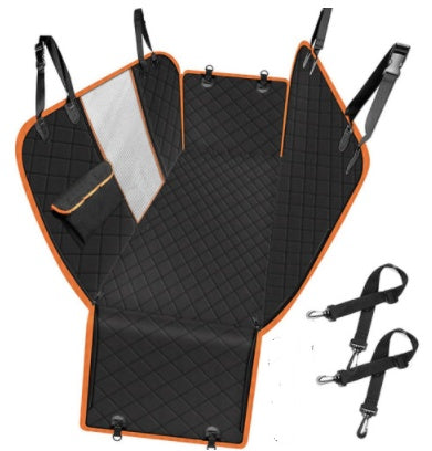 犬用 車後部座席カバー メッシュ窓付き ハンモック型 防水 滑り止め 安全保護シート 旅行用