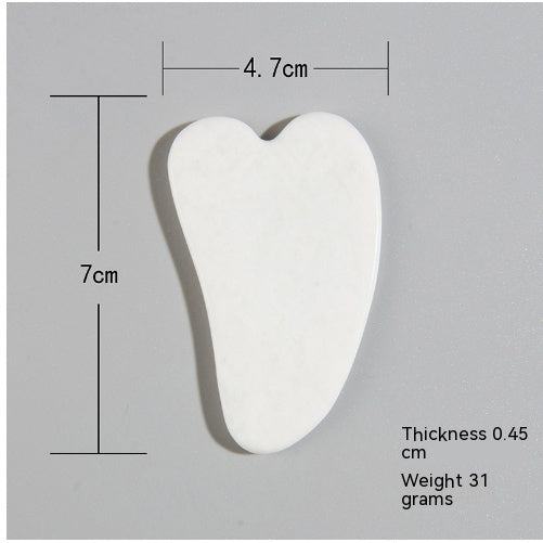 天然翡翠ビューティーデバイス シングルヘッド ジェードローラー ホワイトスパイク