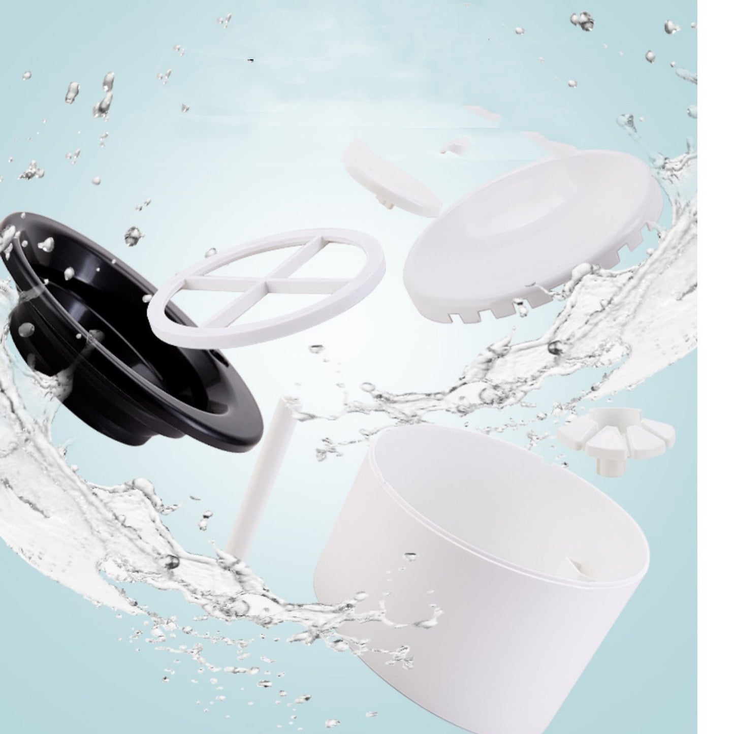 犬猫用 自動給水機 プラスチック製 ホワイト