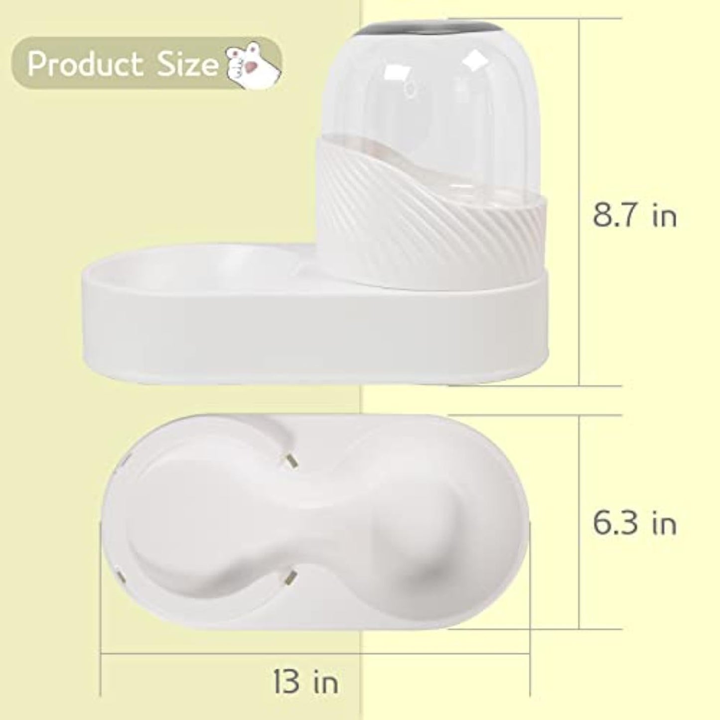 猫用 2in1 フィーダー＆ウォーターボウルセット（2L）